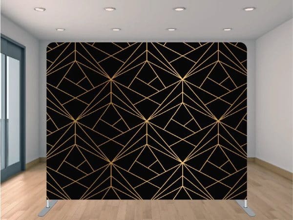 Black & Gold Geometric Backdrop