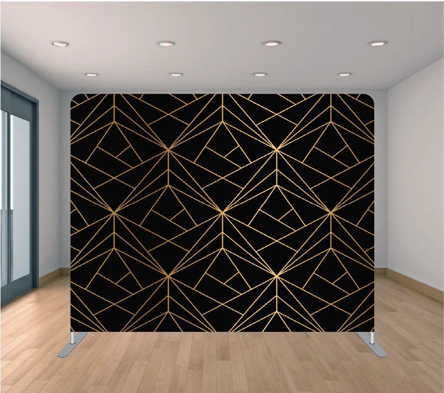 Black & Gold Geometric Backdrop